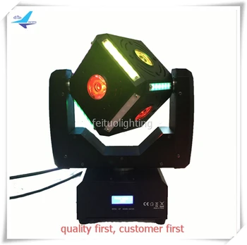 

2piece+case new cube led moving head 6x12w rgbw 4in1+12pcs*6 strip beam led moving head wash