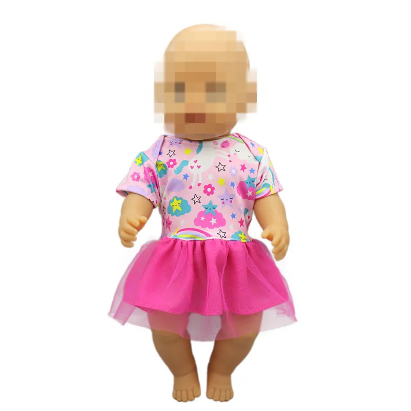 Born New Baby Fit 18 дюймов 43 см Одежда для куклы розовый лист Фламинго Единорог Русалка Одежда Аксессуары для ребенка подарок на день рождения