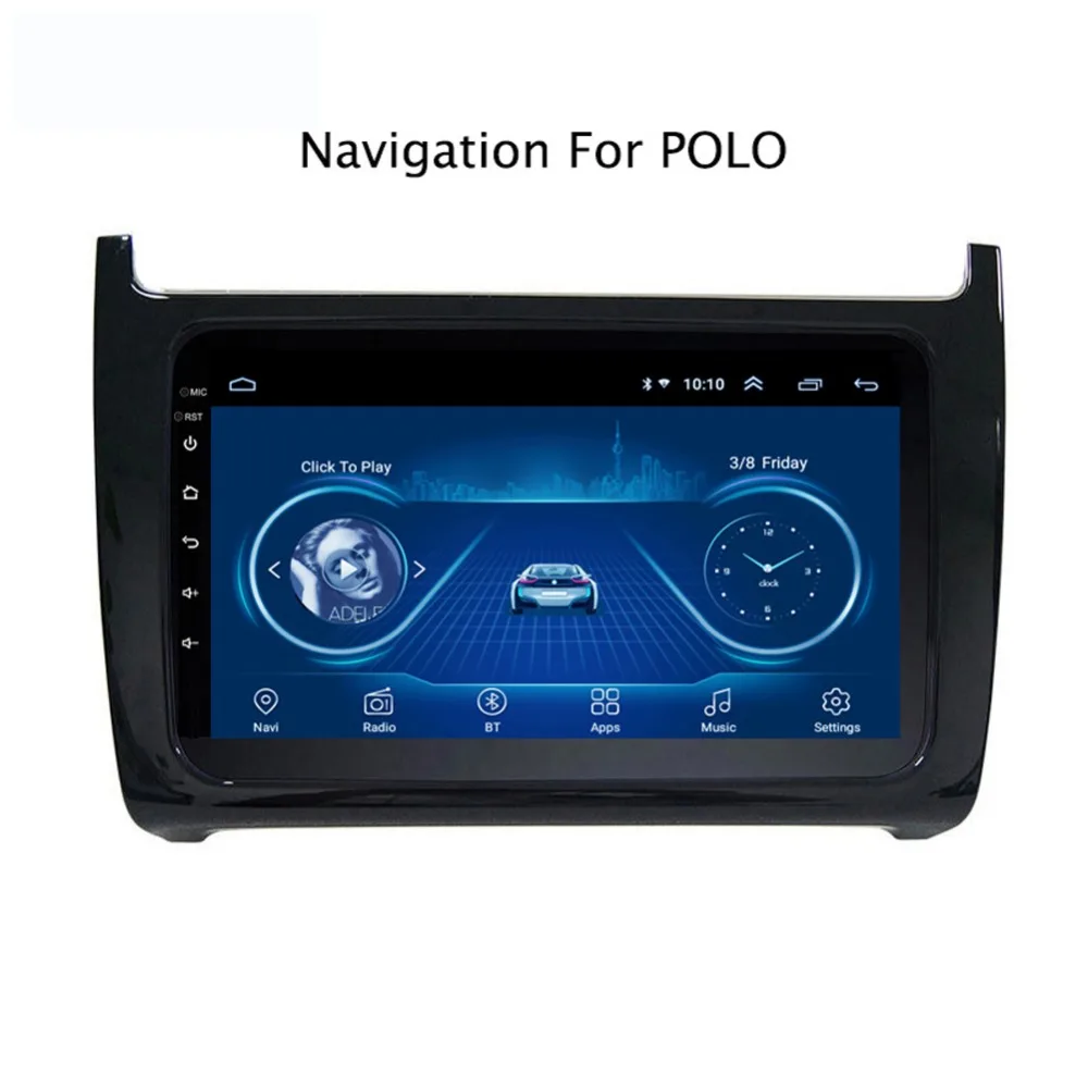 Top Super Slim Touch Screen Android 8.1 radio GPS Navigation for POLO 2011-2018 headunit tablets Stereo Multimedia Bluetooth 0