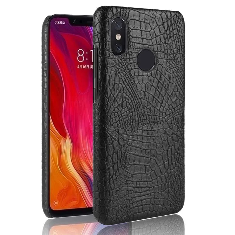 Чехол для Xiaomi Mi 8 чехол Xiomi Mi8 роскошные чехлы из крокодиловой кожи с тиснением под