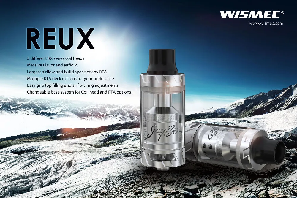 Wismec REUX Tank 6ml E Cigarette Atomizer REUX simple kit and REUX complete kit Vaporizer best matches Releaux RX300 mod 5