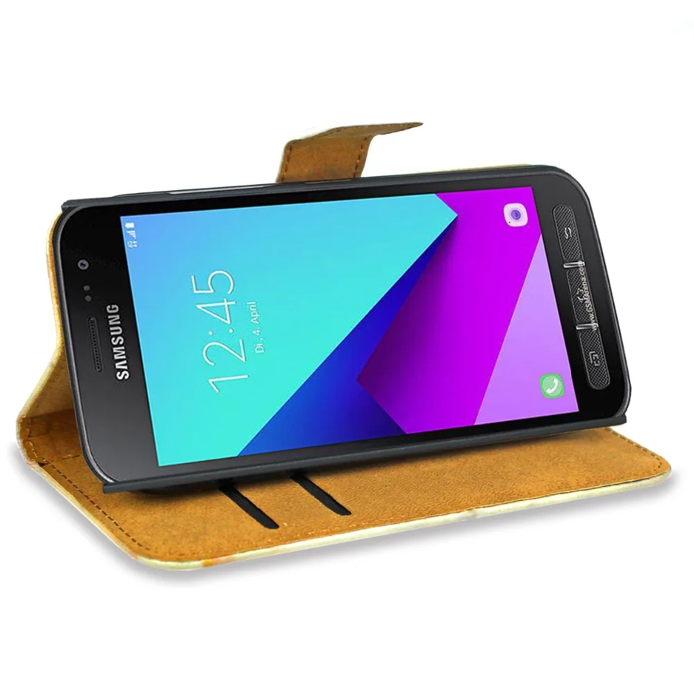 Чехол для samsung Galaxy Xcover 4 кошелек с узором кожаный чехол подставка Coque/чехол