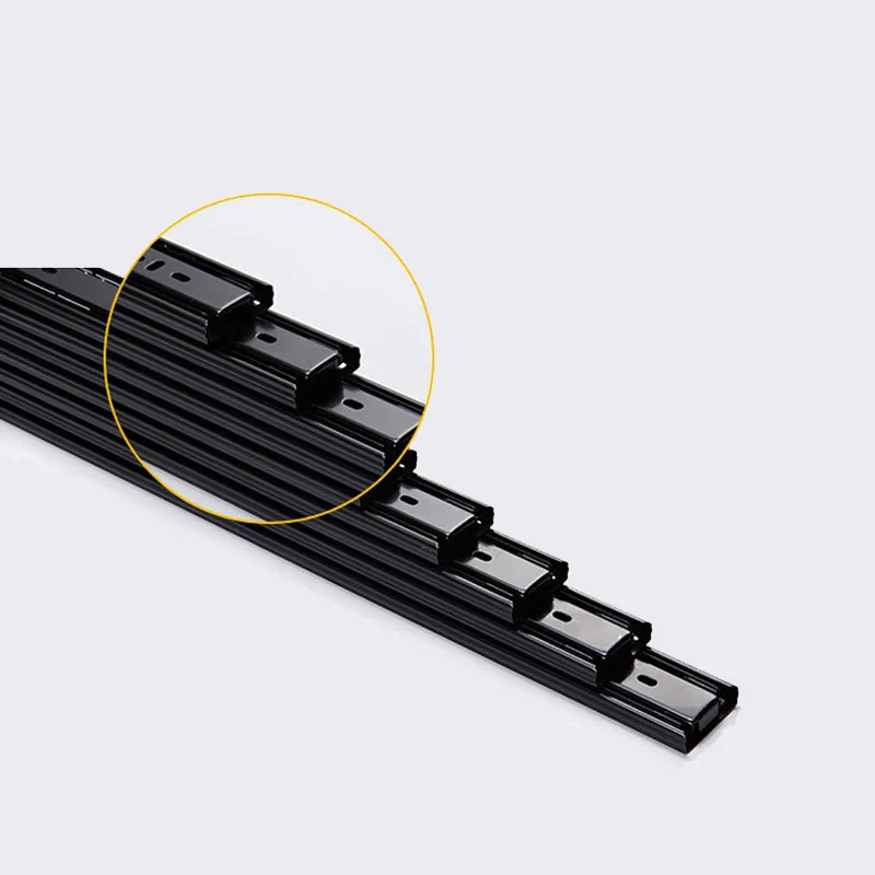 2 шт 10-2" металлический буфер бесшумные направляющие для выдвижных ящиков мягкие закрытые направляющие для выдвижных ящиков раздвижные Трехсекционные направляющие для шкафа мебельная фурнитура