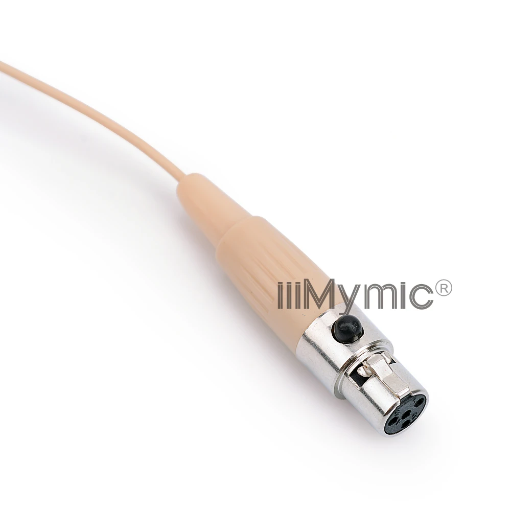 IiiMymic H-81S9-4 Pro бежевый конденсаторный микрофон гарнитуры для Shure беспроводной корпус-пакет передатчик Мини 4pin XLR разъем TA4F