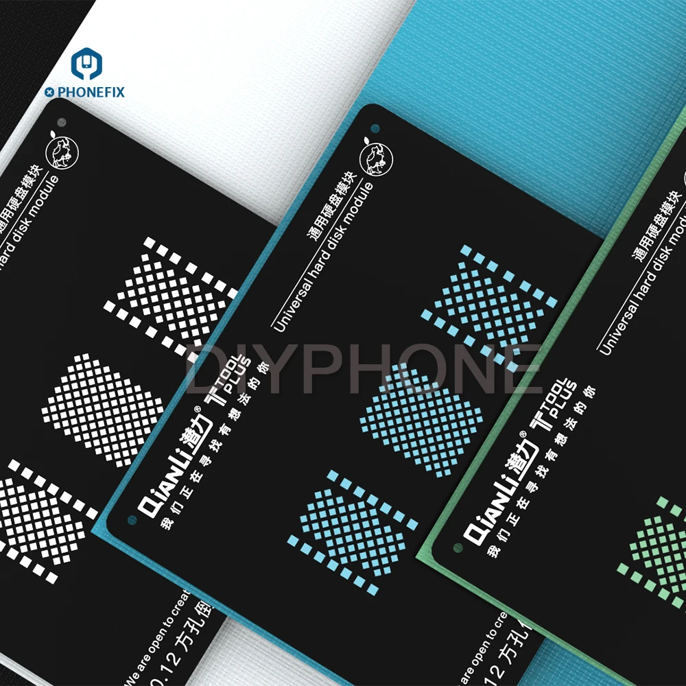 

PHONEFIX QianLi 3 In 1 iBlack BGA Reballing Stencil Template for iPhone 6 7 8 X Universal NAND Soldering Repair Improved Tin Net
