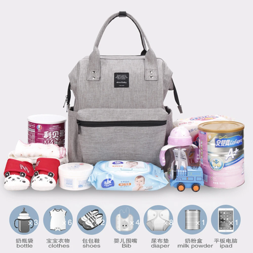Большой Ёмкость пеленки мешок дизайнер подгузник рюкзак ребенка кормящим мешок дорожный Многофункциональный рюкзак изменение сумка