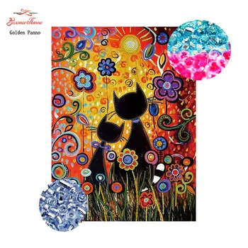 

Golden Panno DIY Diamond Embroidery Full Round Beaded Cross Stitch Diamonds Mosaic Home Decoration 09