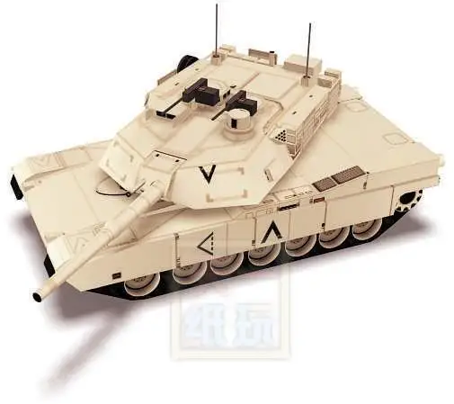 M1A2 Танк 3D бумажная модель военный оружие головоломка Руководство DIY оригами популярность