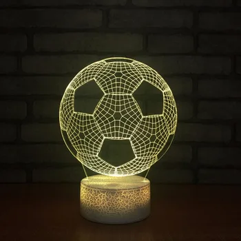 

Creative Football Model LED 3D Night Light 7 Colors Desk Table Lamp For Children Party Decor Sensor light Boy Gift