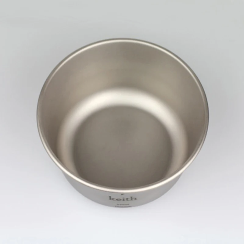 Keith 550 ml contenedores de una sola pared de titanio Bowl al aire libre camping picnic Bowl Utensilios de cocina 55g ti5321 W/ net draw bolso de secuencia