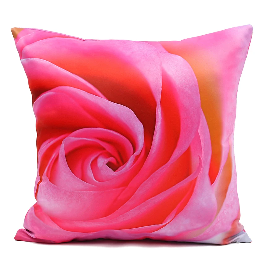 High Quality 40 45 50 60cm Modern Cushion Cover Pink Rose Throw Pillow