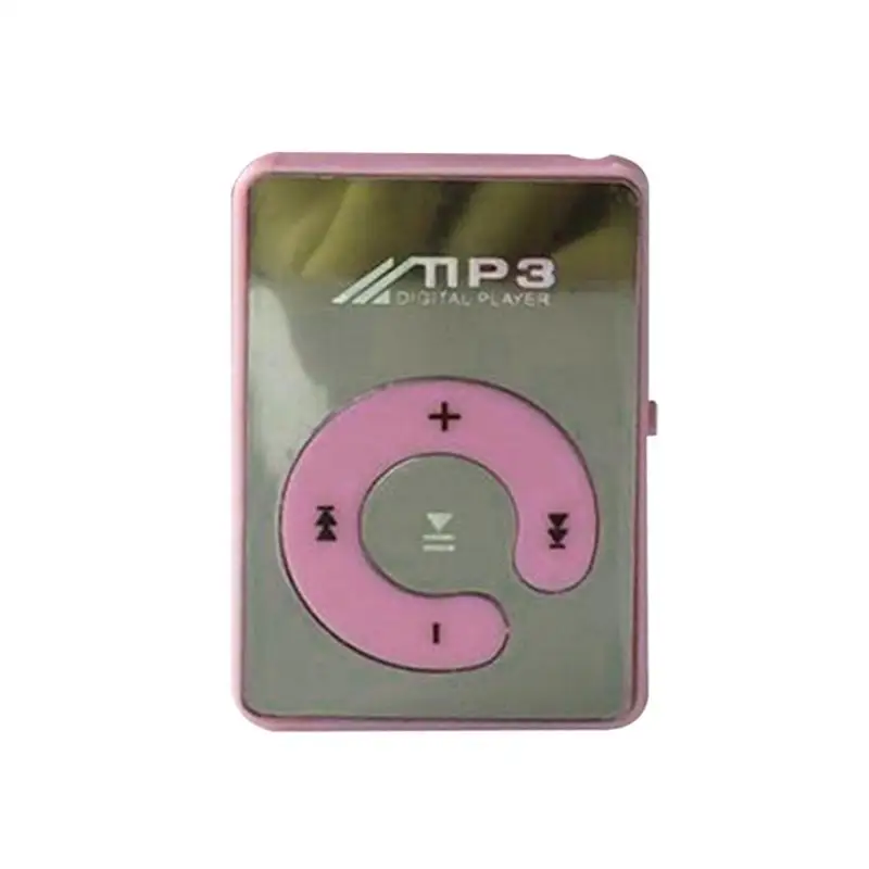 6 цветов зажимы mp3-плеер мини mp3-плеер Поддержка 8 ГБ TF карта с usb-кабелем и наушниками - Цвет: Pink