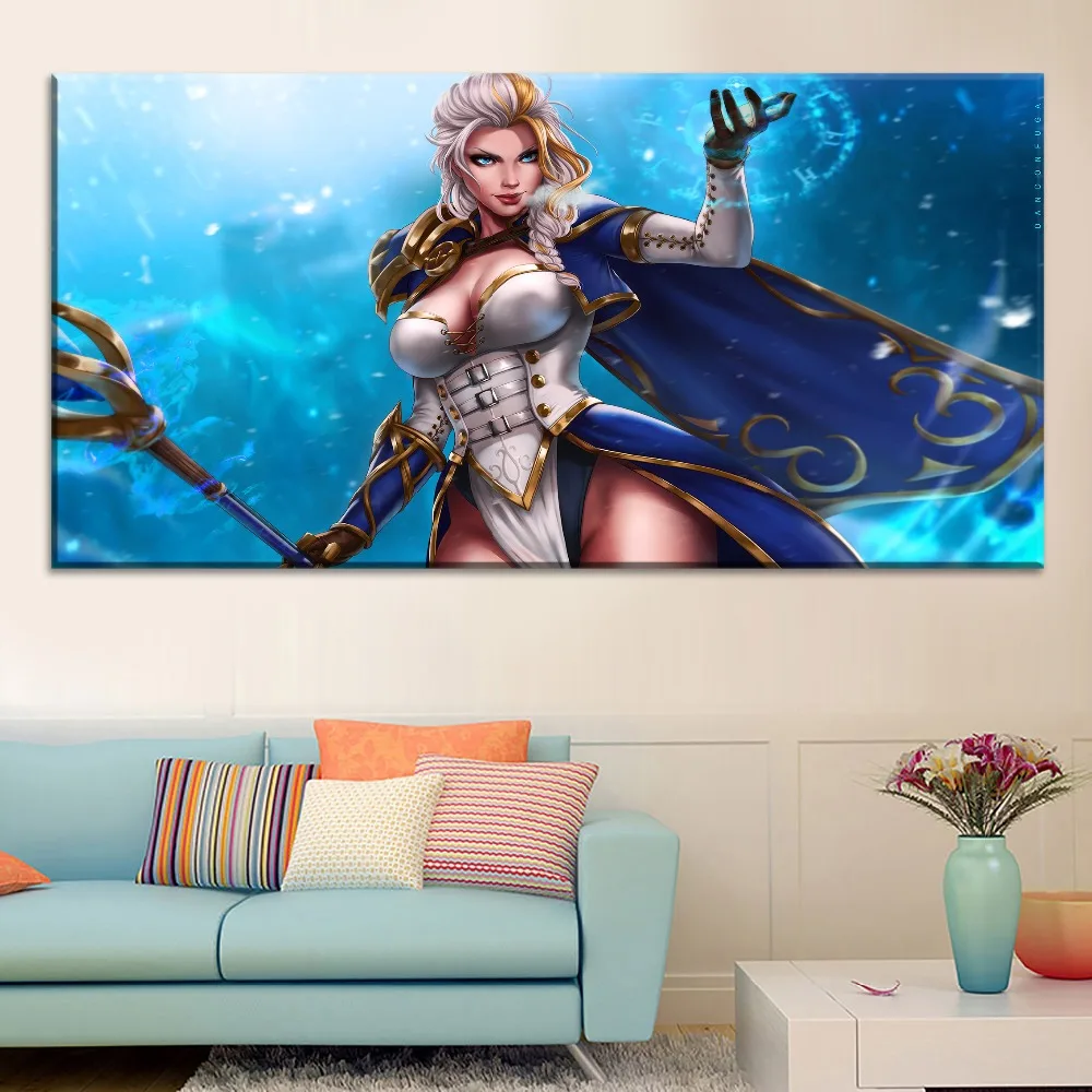 Jaina-Proudmoore-World-of-Warcraft-Battle-Painting-On-Canvas-Print-Type-And-On-The-Wall-Decor