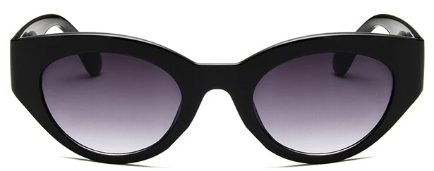 Милые сексуальные ретро солнцезащитные очки кошачий глаз женские маленькие черные белые треугольные винтажные недорогие солнцезащитные очки красные женские uv400 - Цвет линз: black v gray