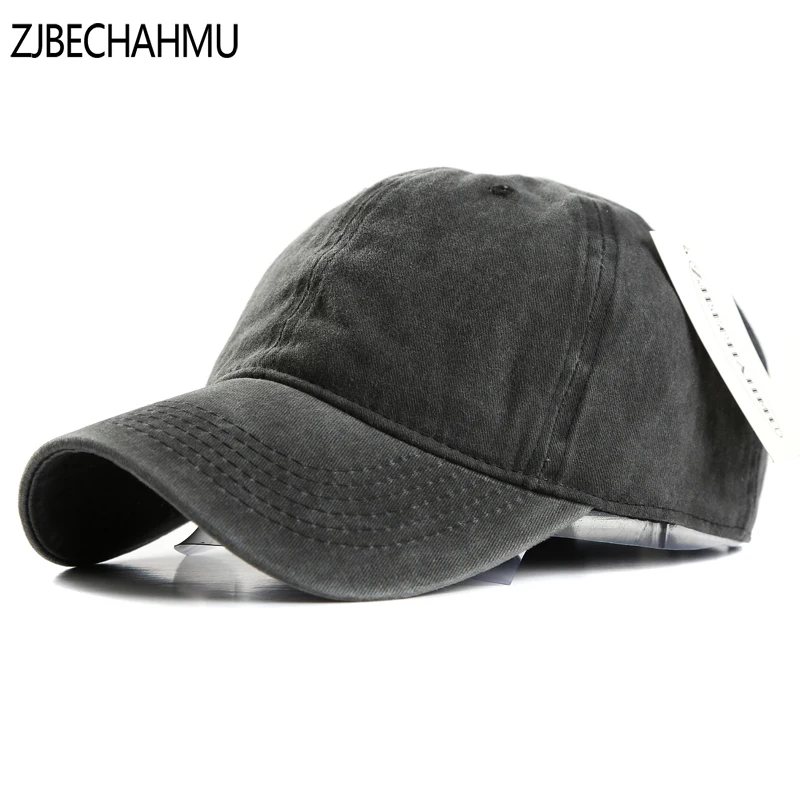 ZJBECHAHMU шапки весна хлопок Однотонный Регулируемый бейсболки Snapback шляпа для