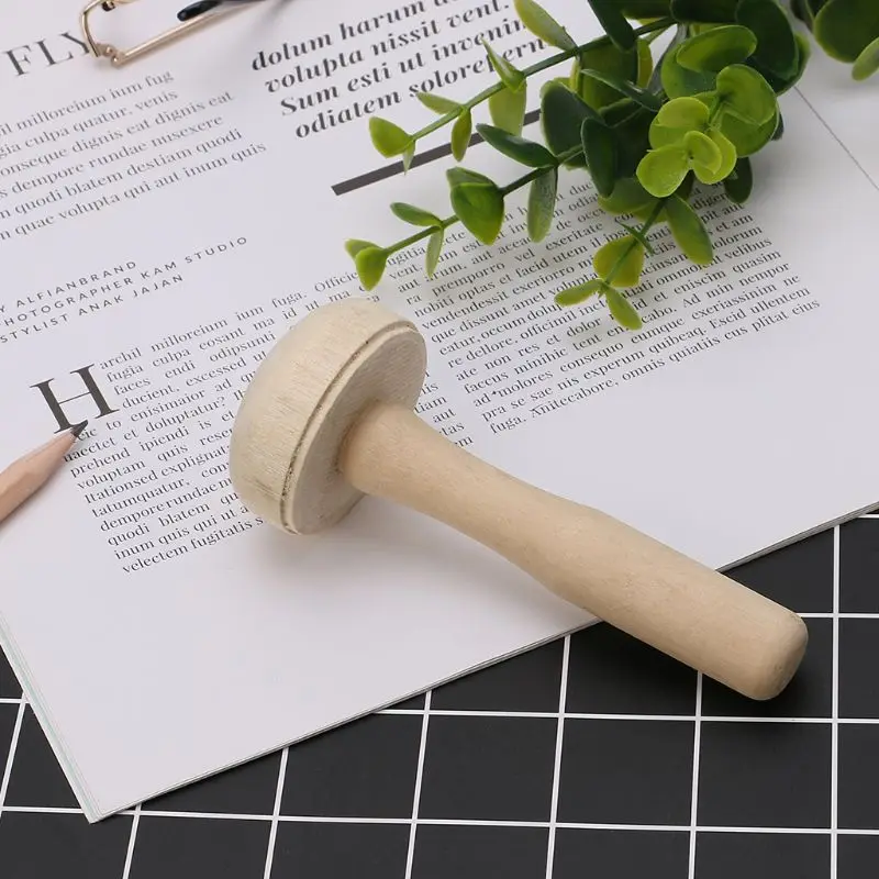Printing Screen Roller Wooden Mushroom Roller Paper Printing Ink Rubbing Use Art Craft Printmaking Tool