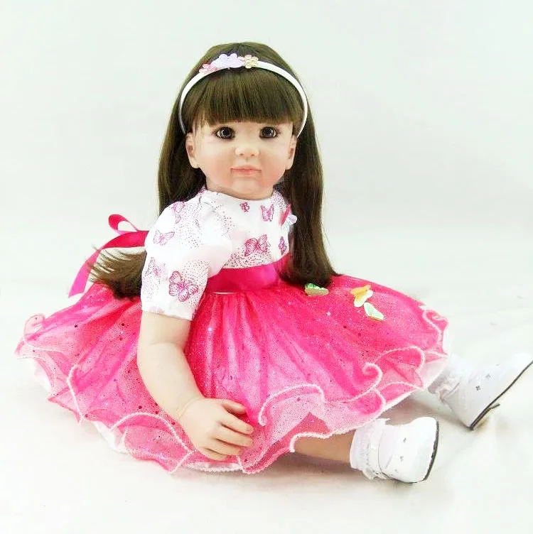 

24" Handmade Vinyl Silicone Reborn Baby Doll Lifelike Doll Girl Gift Jessica New Soft Girl Baby Doll Bebe Alive Bebes Reborn