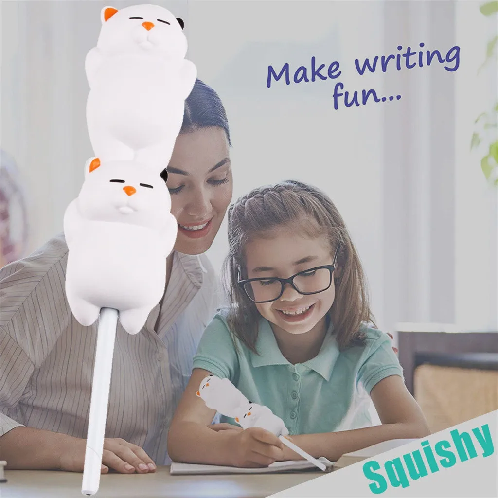 Squishy игрушки Skuishy милые животные 4 шт. Squishies Panda насадка на карандаш медленный рост наконечники на карандаш ароматический стресс анти-стресс