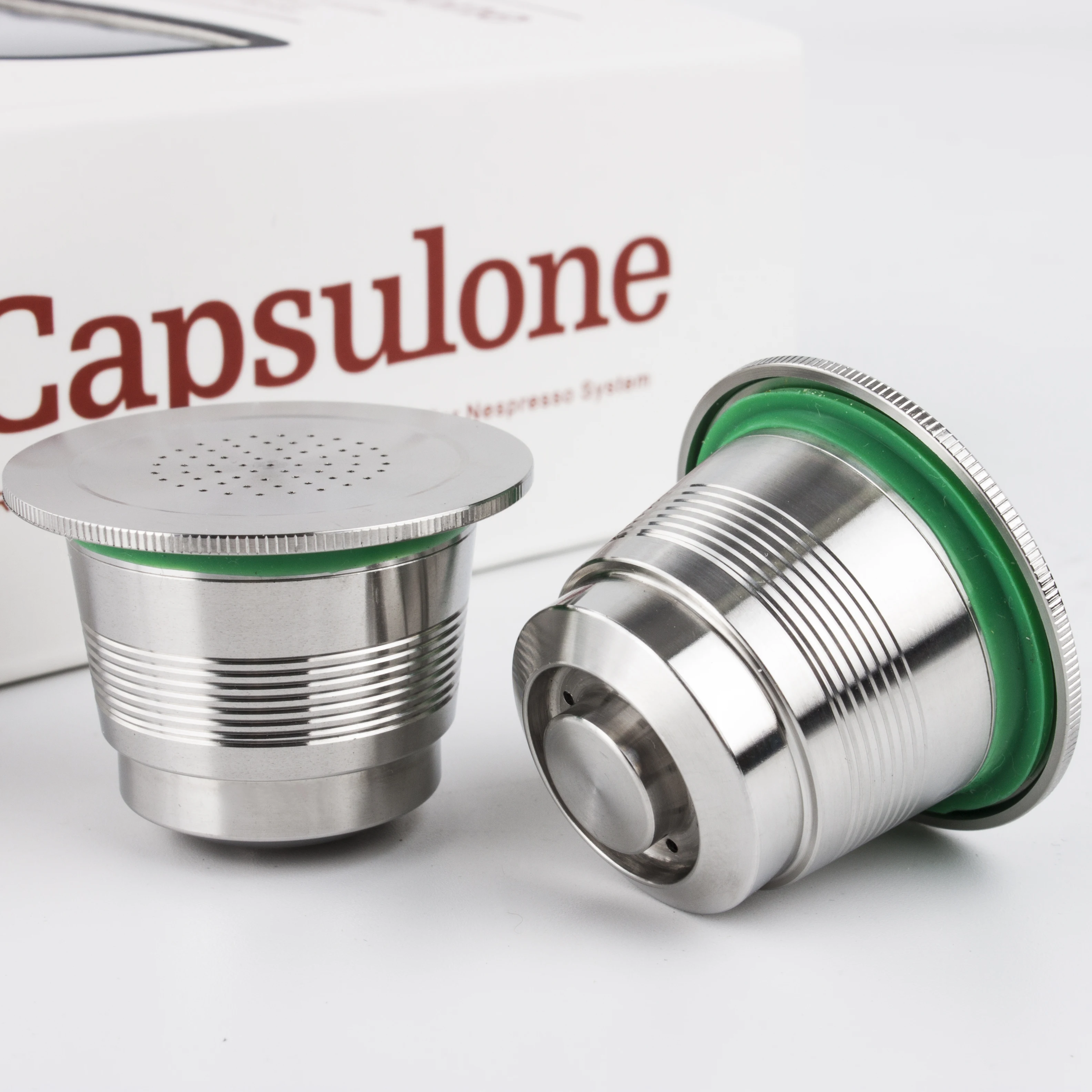 

Capsulone/free shipping/STAINLESS STEEL Metal Capsule Compatible Nespresso Machine Refillable Reusable capsule/gift