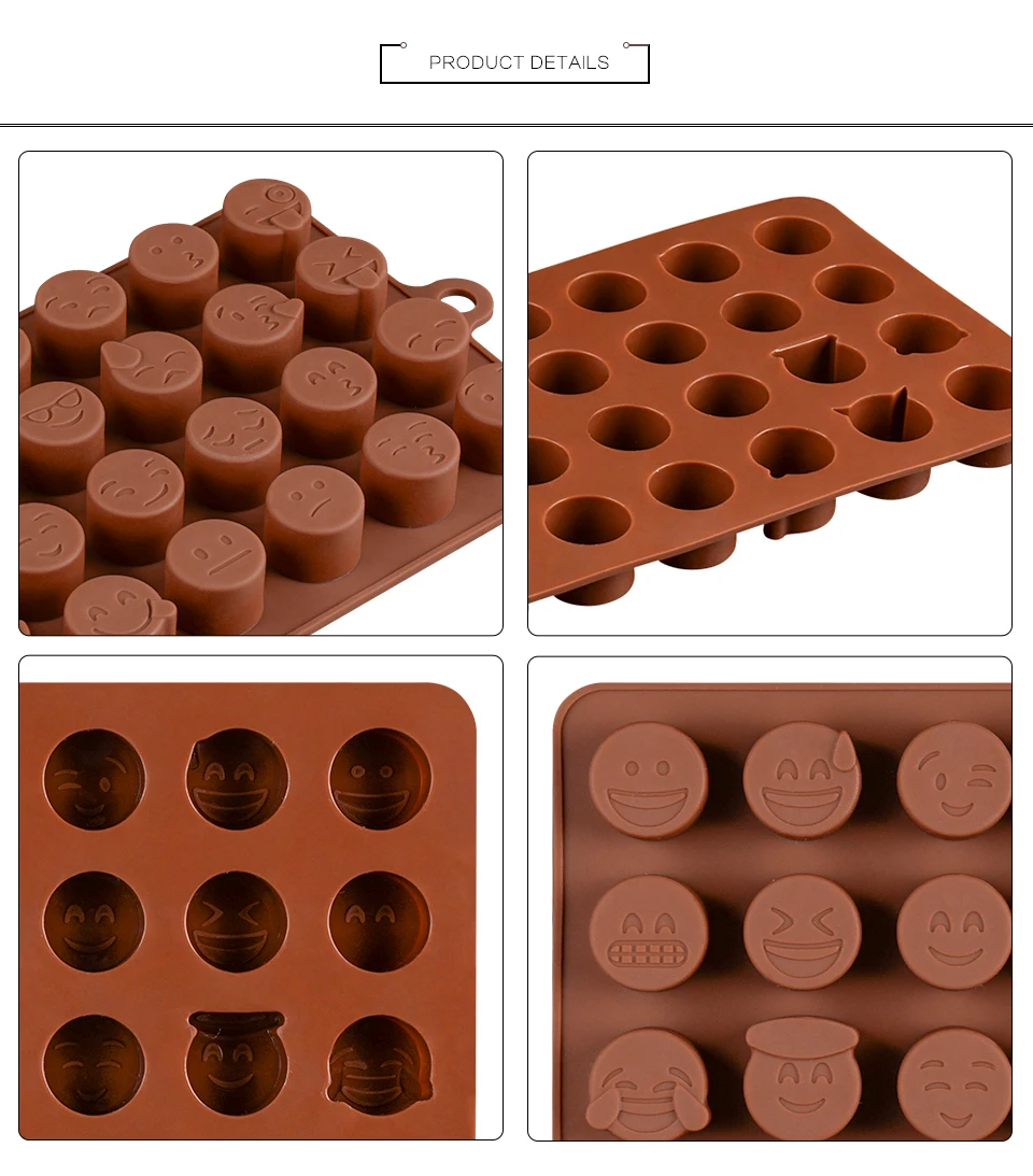 SILIKOLOVE смайлик шоколадная Форма 3D силиконовые формы для DIY дома выпечки Формы для выпечки Инструменты