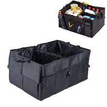 Портативный органайзер для хранения багажника с несколькими отделениями, 600D, Оксфорд, складные внутренние держатели, автомобильные складные сумки для хранения