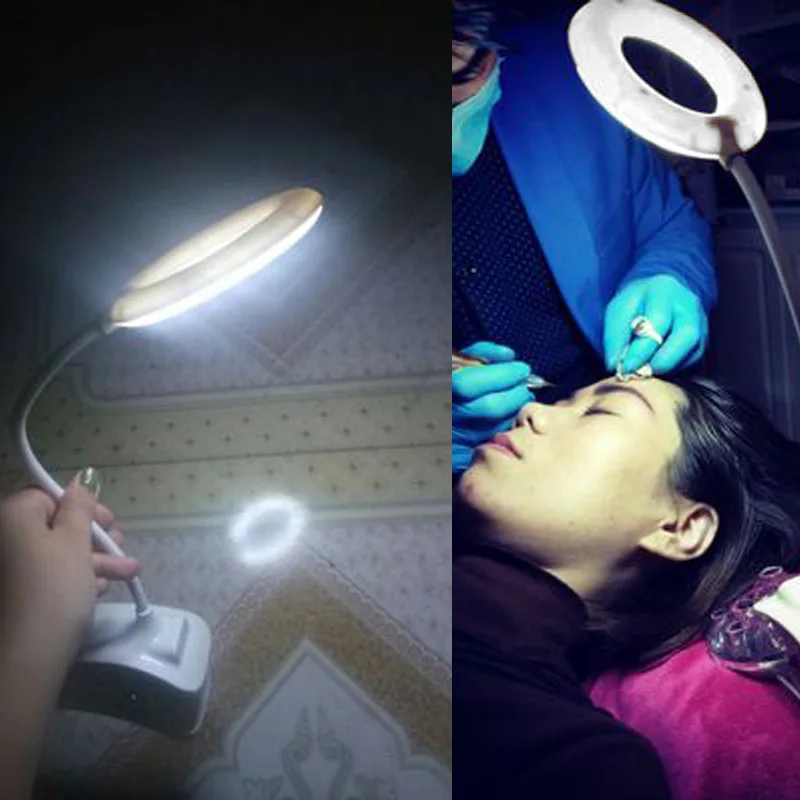 

NEW Eyelash Lamp Superbright Rechargeable Foldable LED Light for Eyelash Grafting Cosmetics Make up