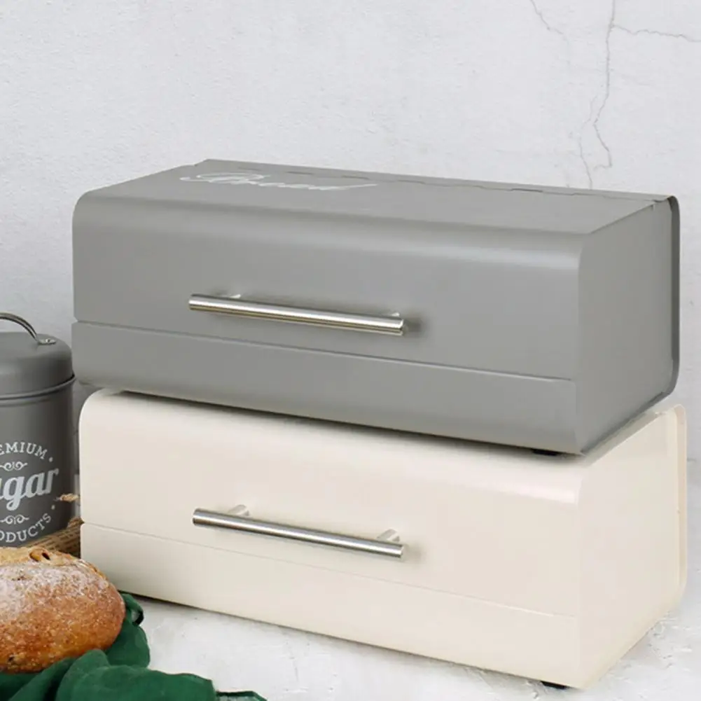 

Heavy Duty Galvanized Iron Rectangle Bread Bin Loaf Storage Box Baker's Sweets Pastries Samples Storage Container NEW