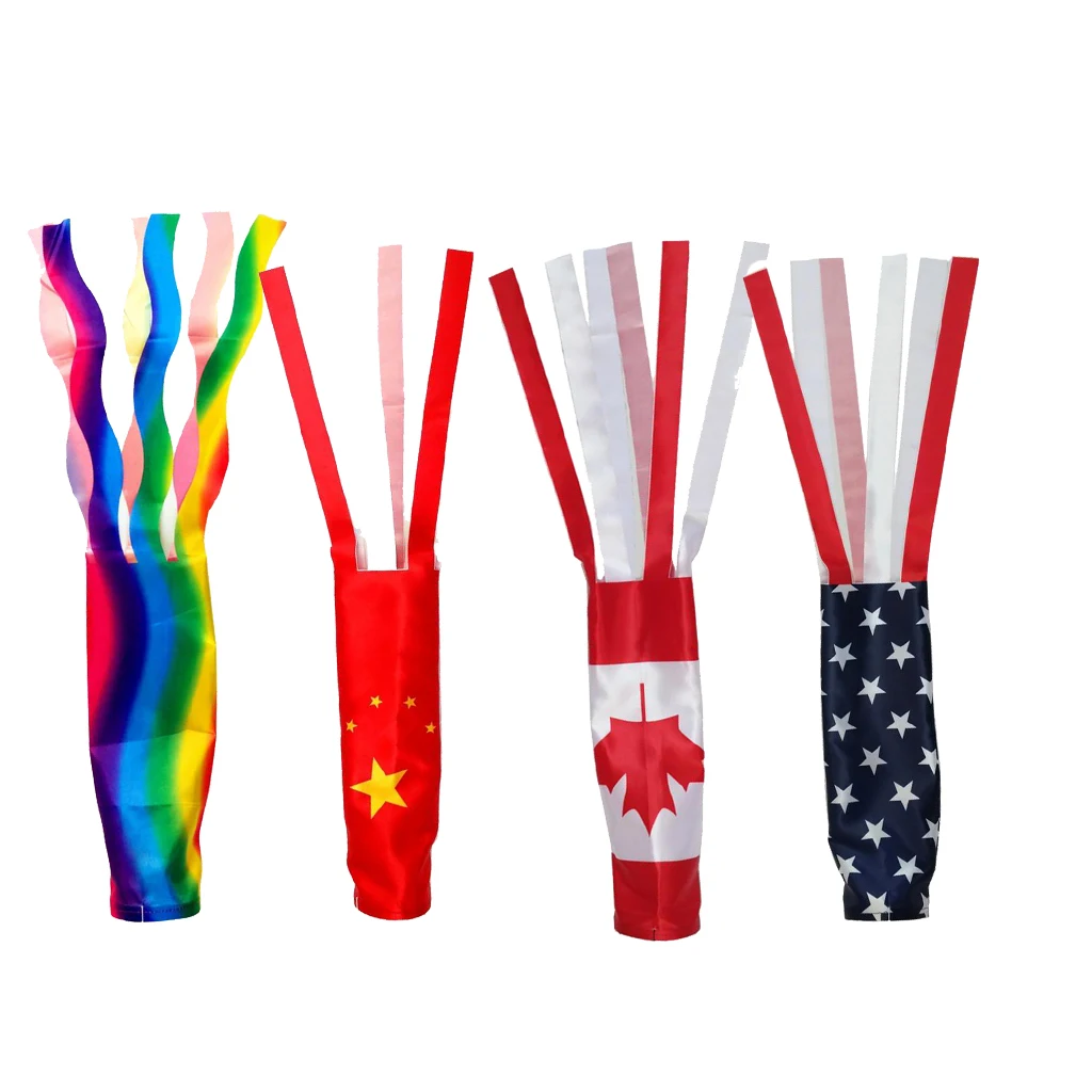 Polyester fabric Flag Windsock Includes Hanging Ropes Patriotic Wind Sock