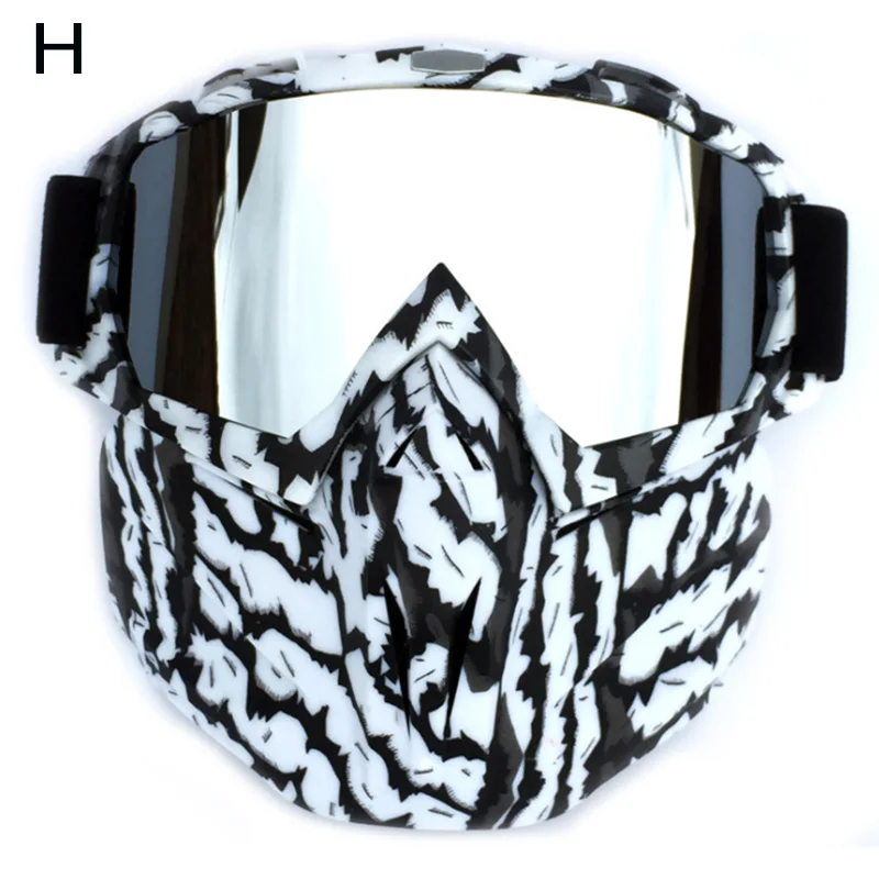 Маска для лица для лыжного велосипеда, мотоцикла, очки для мотокросса, мотоциклетные очки с открытым лицом, съемные очки, шлемы, винтажные очки