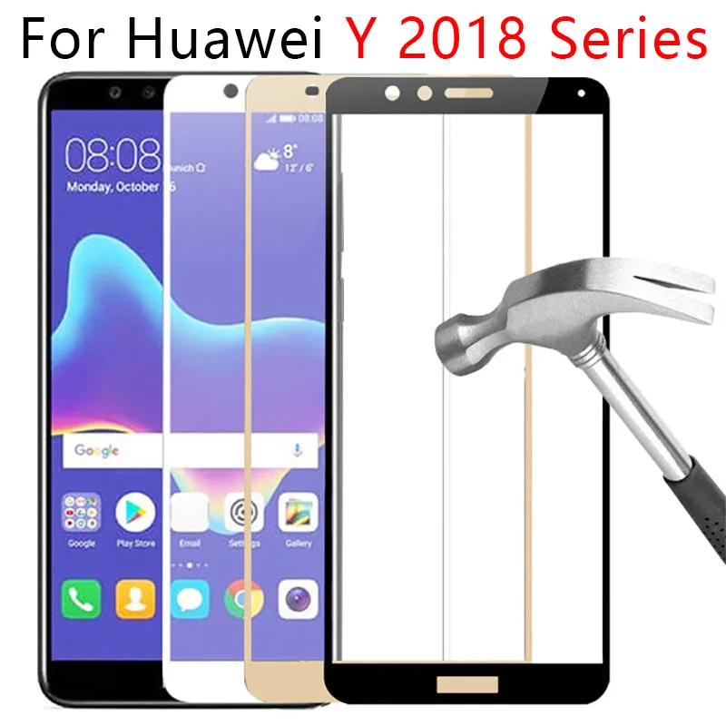 

Protective Glass For Huawei Y5 Y6 Y7 Prime 2018 Y9 Tempered Glas Safety Phone Screen Protector On Y 9 5 6 7 Y52018 Y62018 Tremp