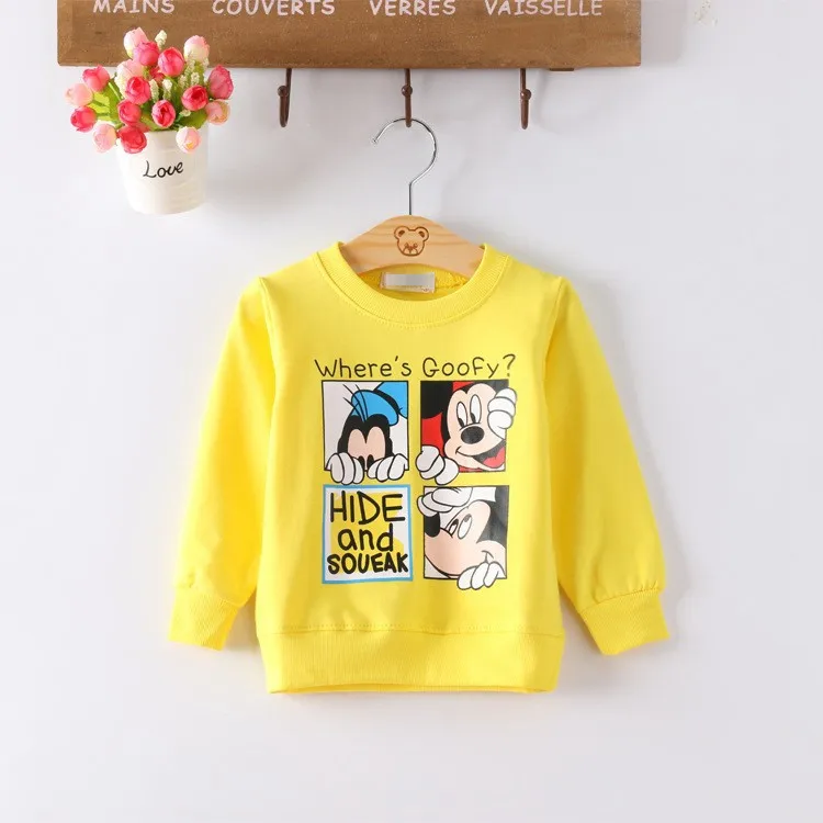 Baby Toddler Kids Audel Cotton Character Print Long Sleeve O-neck T-shirts Character Print Kids G190