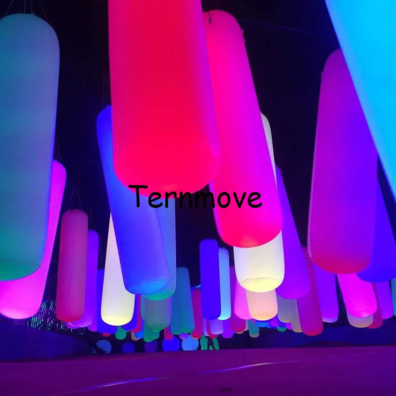 

Colorful RGB Led light toy inflatable lamp post for led show,inflatable punch tube for ceilling