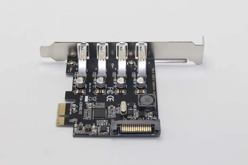 

10 шт. USB 3,0 4 порта PCIE карта расширения PCI Express адаптер Pcie карта 4-портовый USB 3,0 с 15 Pin Sata разъем питания для ПК