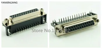 

5PCS D-SUB DB25 Right Angle 25 Pin Female PCB Connector 2 Rows DR25F Interface