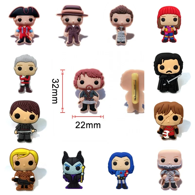 

NEW 1pcs Fantasy Figures Cartoon PVC Badges Pins Brooches Pinback Button Clothes/Bag/Hat Decor Kid Party Gift Accessory Badges