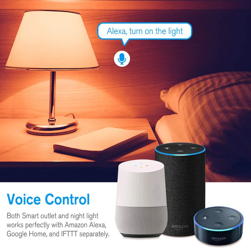 Мини Смарт wifi 16A разъем с ночник RGB, совместимый Amazon Alexa/Google Home/IFTTT США/ЕС/JP/AU Outlet Tuya App