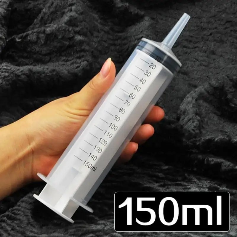 

60ml/100ml/150ml Reusable Big Large Hydroponics Plastic Nutrient Sterile Health Measuring Syringe Tools Cat Feeding Accessories