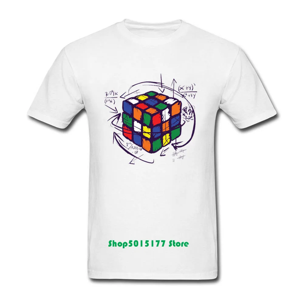 

2019 Summer Hot sale Rubik Cube Tshirt Big Bang Theory Rubik's Math On Light New Mens T shirt Stylish Design