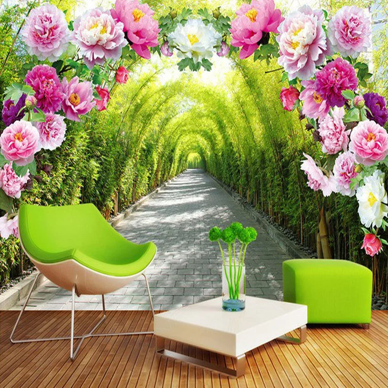 Пользовательские 3D фото обои природа цветы для пейзажа Trail Высокое качество настенная гостиная фон современные украшения дома