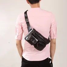 Натуральная кожа Мужская поясная сумка для путешествий нагрудная сумка поясная сумка для телефона кожаная сумка поясная сумка Кошелек для монет снаружи