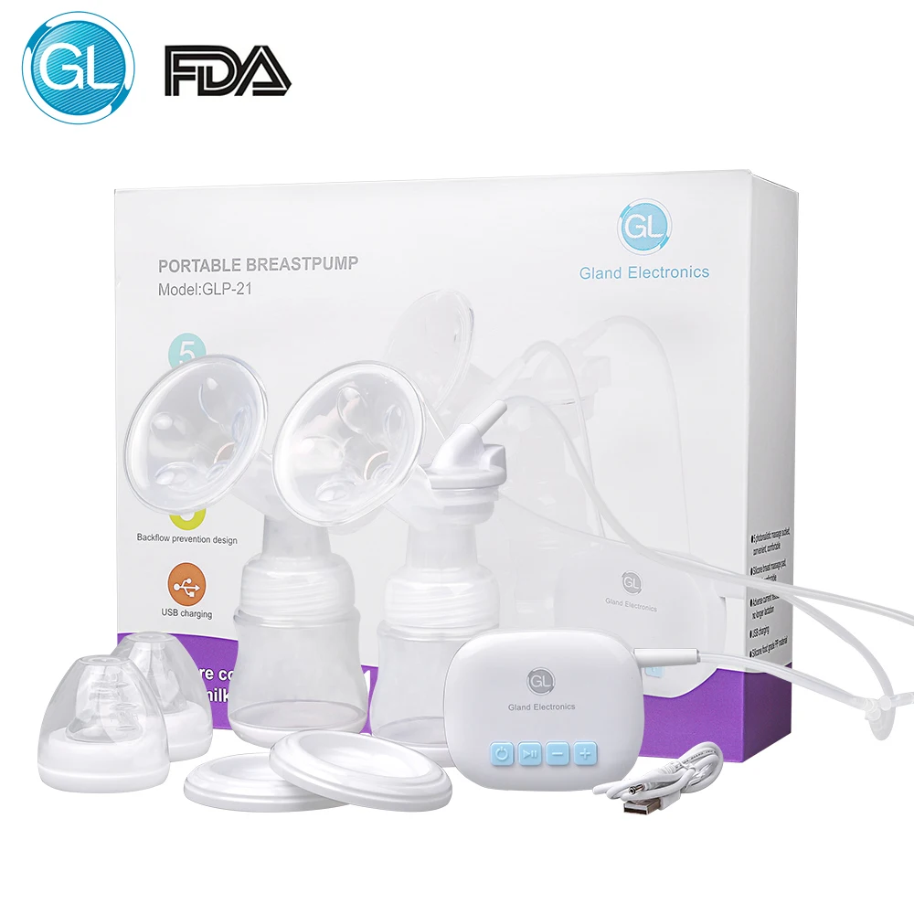 Автоматический Электрический одинарный/двойной молокоотсос GL силиконовый FDA для