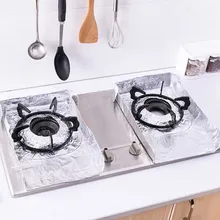 ROSENICE 4 шт термостойкая алюминиевая фольга плита горелки крышки газовой печи крышки маслостойкие колодки(серебро