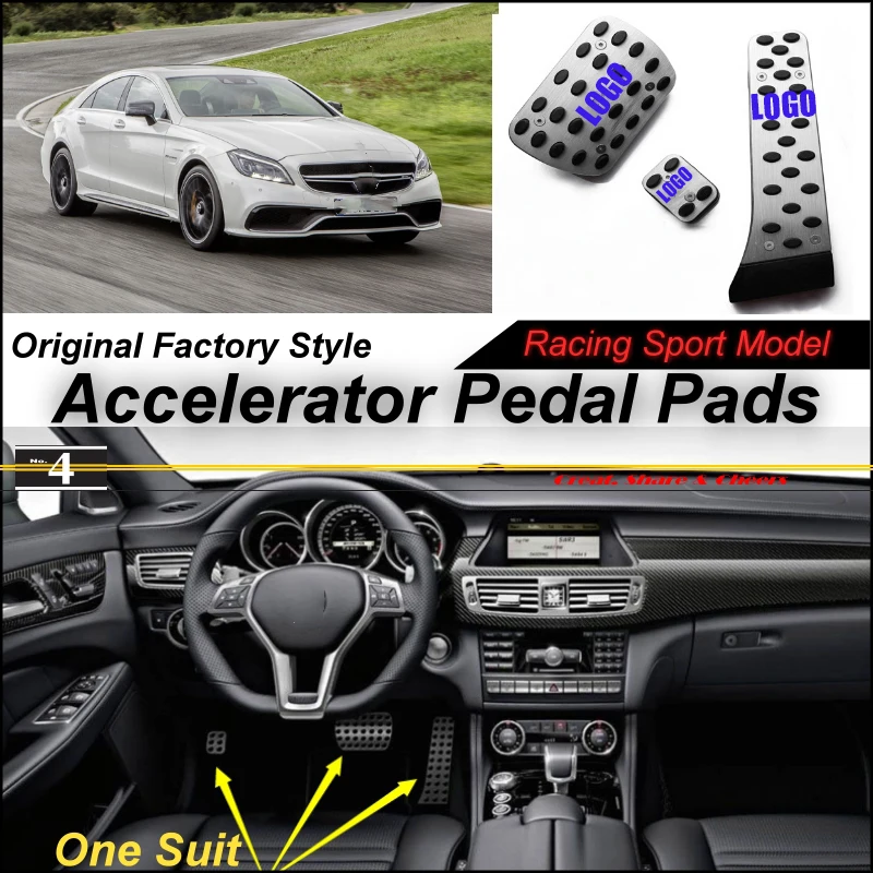 

Litanglee Car Accelerator Pedal Pad / Cover of Sport Racing Design For Mercedes Benz CLS MB W218 C218 AT Foot Pedal Throttle