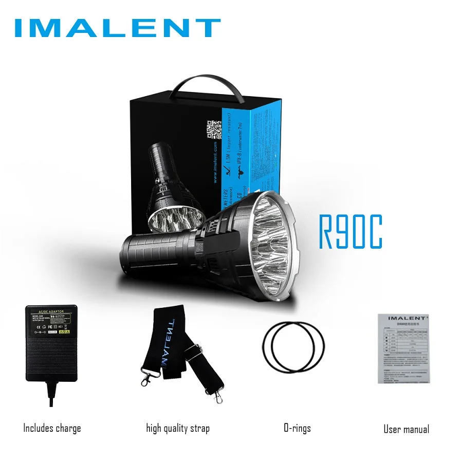  IMALENT R90C Led Flashlight CREE XHP35 HI LED 20000 Lumens 1679 Meters Torch Flash light with Batte - 32921020773