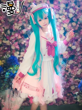 

2019 Anime VOCALOID Sakura Miku Cosplay Costumes Hatsune Miku Virtual Singer GEISHA Lolita Fashion Dress Role play Prop Clothing