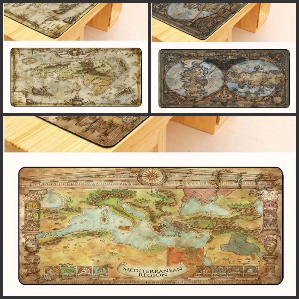 Yuzuoan, большая акция, карта старого мира, игровой коврик для мыши в подарок, компьютерный ноутбук, оверлок, коврик для мыши, большая скорость игры, оптические мыши