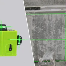 12 линий зеленый лазерный нивелир 3D лазерный уровень 360 Поворотный Настенный Многоканальный автоматический лазер для выравнивания уровня