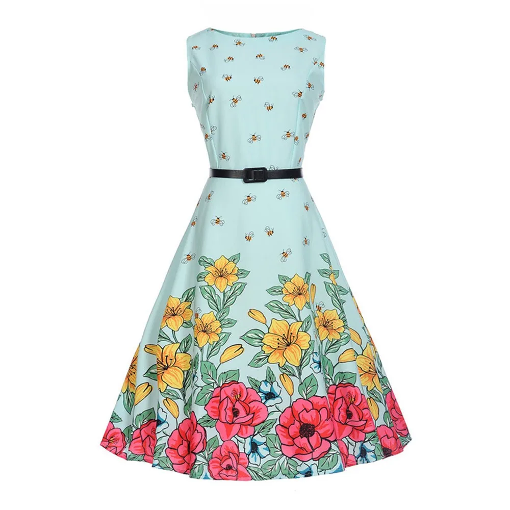 

MUQGEW Girls dress Summer costume kids Girls FloralPrint Wedding Party Princess Dress+Belt baby girl clothes Dropshipping