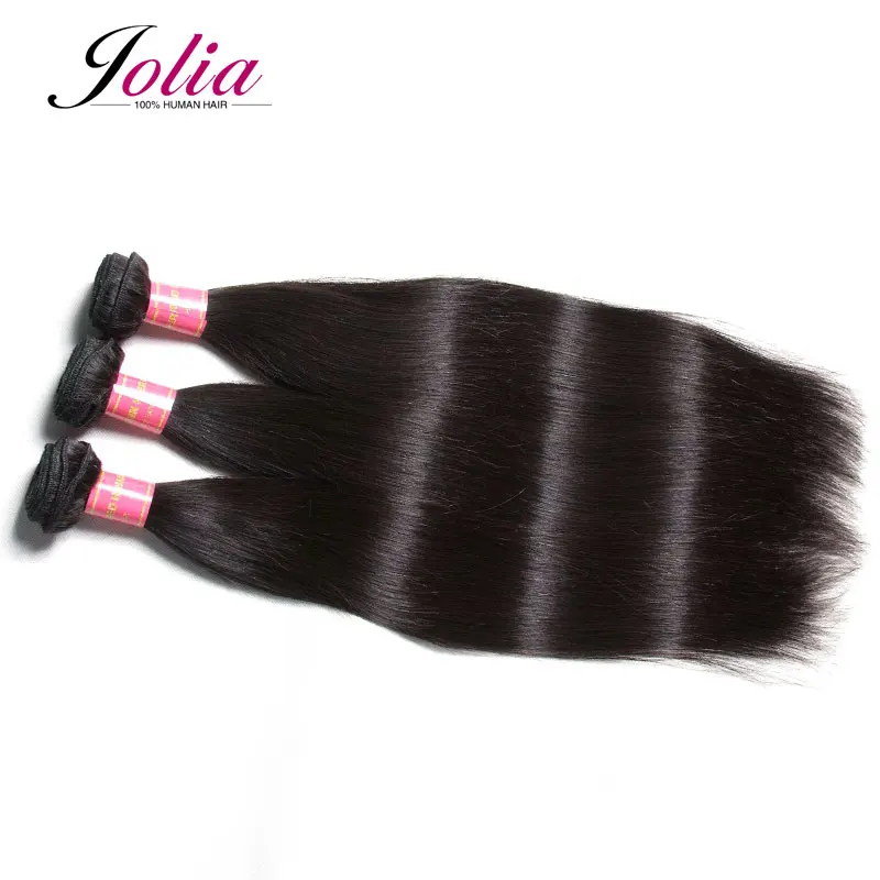 

Jolia Hair 7A European Virgin Hair Straight hair weave 3 bundles On Sale 100% unprocessed Good Quality Human Hair Weft Bundles
