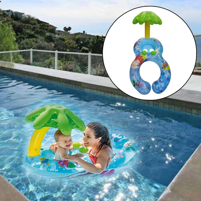 

Baby Inflatable Swimming Infant Pool Float Inflatable Coconut Tree Seat Inflatable Swimming Baby Float With Parents